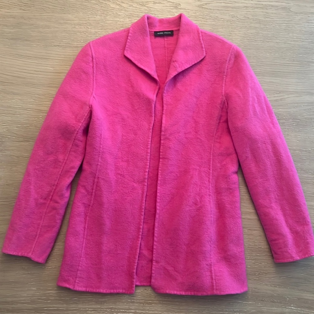 VALERIE STEVENS - Wool Blend Hot Pink Blazer